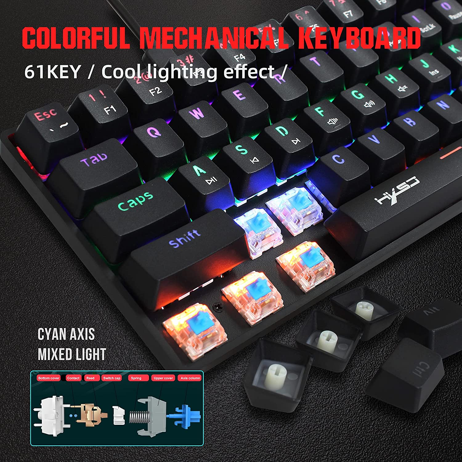 Zienstar V900 Mechanical Gaming Keyboard (2)-min